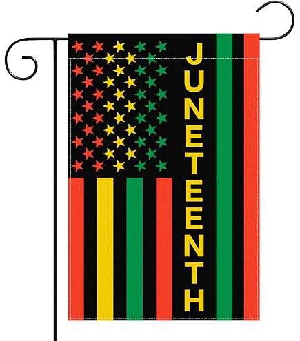Amazon.com : Red Yellow and Green Juneteenth Garden Flag June 19